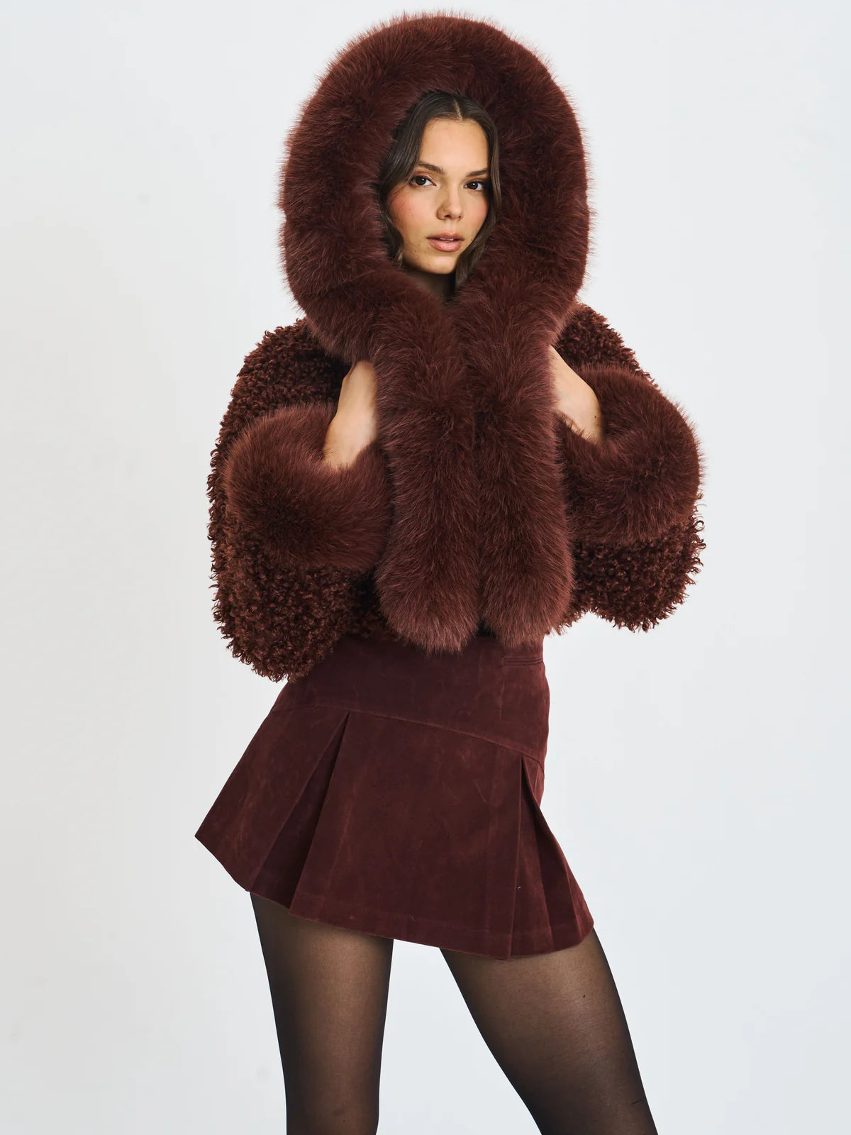 Cropped Fur Jacket