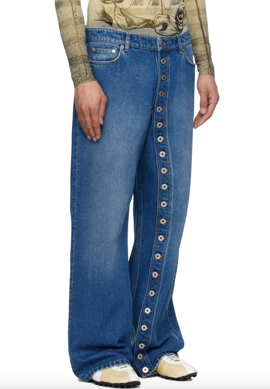 Buttoned Denim Jeans